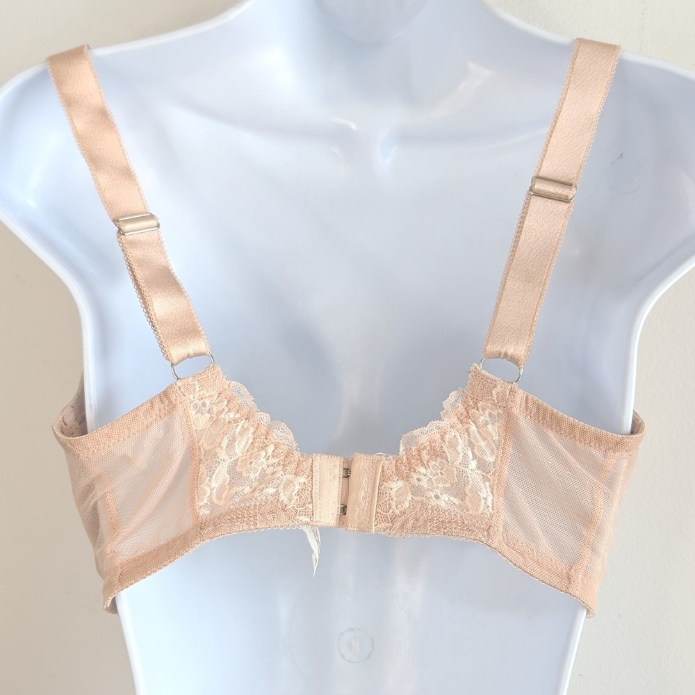 Charade 32I Beige Lace Pretty Adjustable Lightly Lined Bra - Picture 2 of 8
